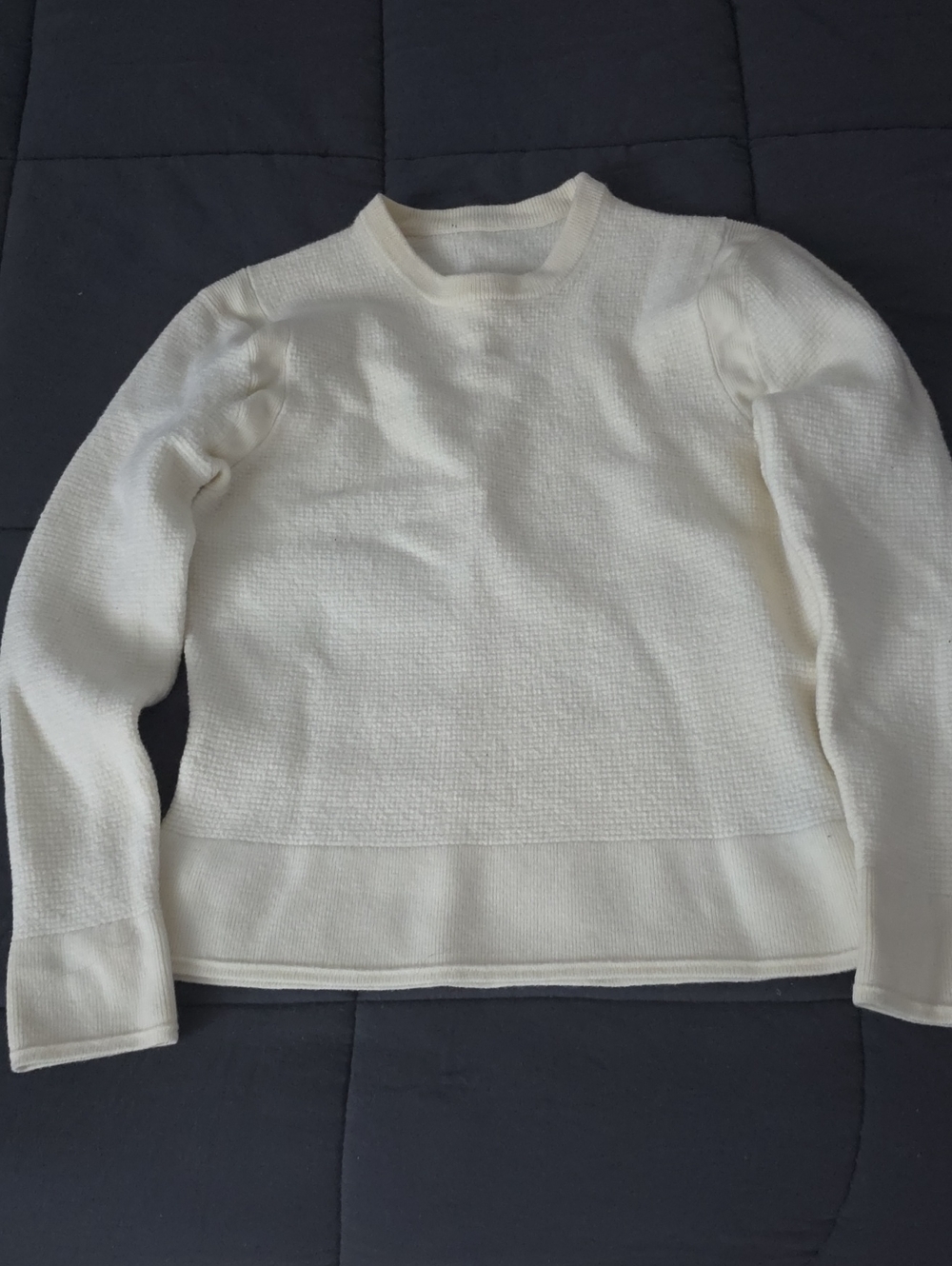 Women's Cream Waffle Knit Sweater
